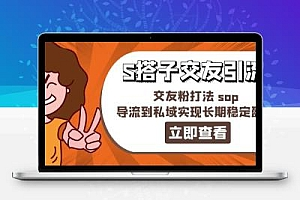 某收费888-S搭子交友引流，交友粉打法 sop，导流到私域实现长期稳定盈利