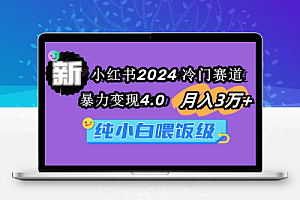 小红书2024冷门赛道 月入3万+ 暴力变现4.0 纯小白喂饭级