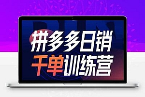 拼多多日销千单训练营第31期-微付费带免费流玩法
