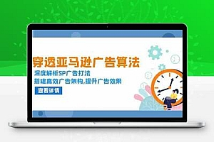 穿透亚马逊广告算法，深度解析SP广告打法，搭建高效广告架构,提升广告效果