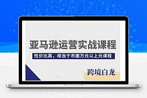  亚马逊运营实战课程，亚马逊从入门到精通，性价比高，相当于市面万元以上元课程