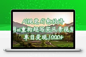  AI视觉疗愈经济：用ai重构超写实风景视频，单日变现多张